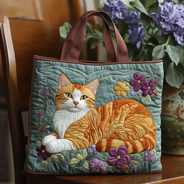 Handgefertigte Tasche | Orangene Katze