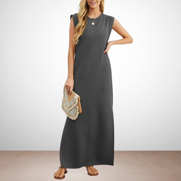 Emma - langes, fließendes, knitterfreies Maxikleid