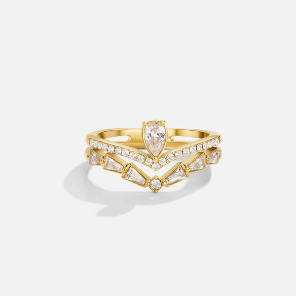 Lilly – Goldring mit Kristallkrone