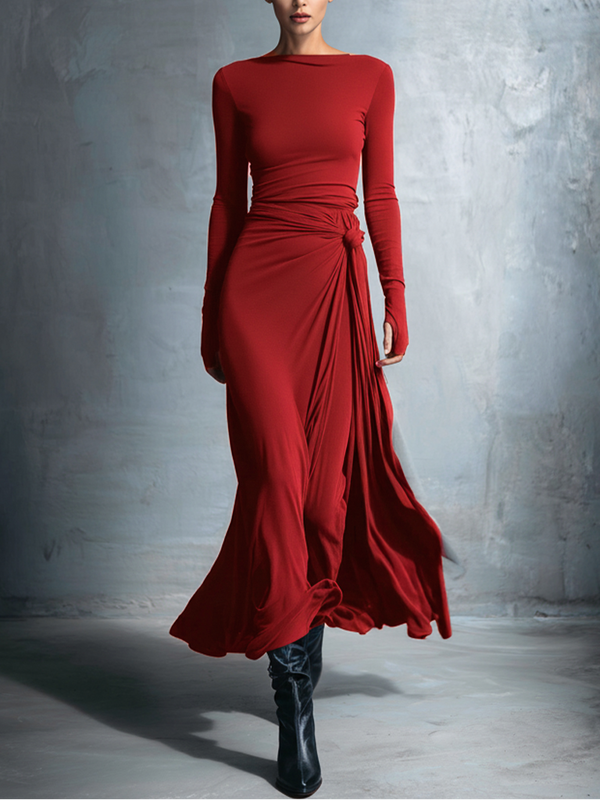 Naiara | Maxikleid mit seitlichem Knoten