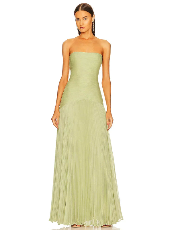 Zynella™ - ärmelloses Maxikleid mit tiefer Taille