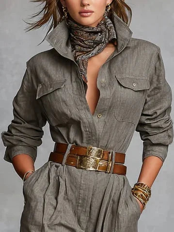 Megan | Leinen-Baumwoll-Jumpsuit