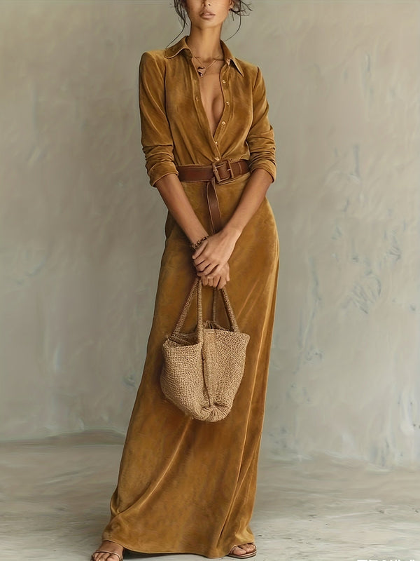 Aurelia | Wildleder-Gürtelkleid