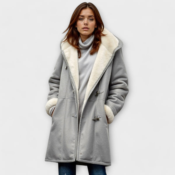 Ana™ | Kuscheliger Mantel mit Fell-Besatz