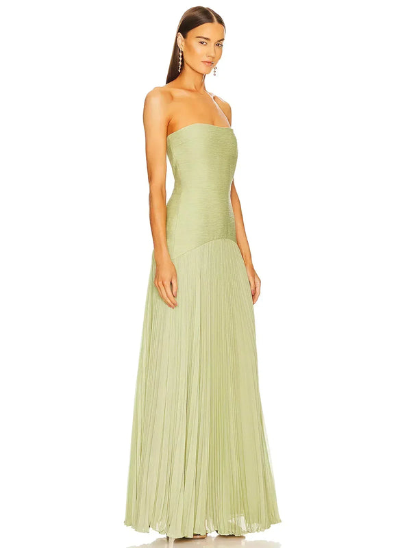Zynella™ - ärmelloses Maxikleid mit tiefer Taille