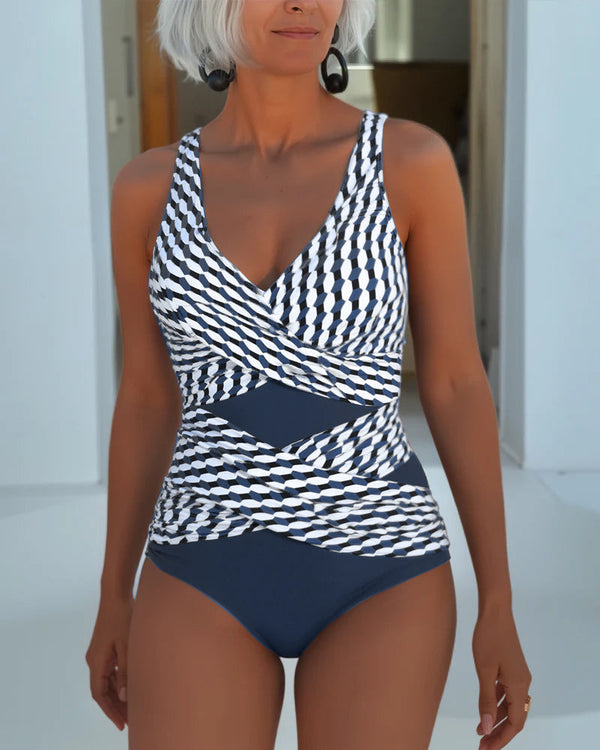 Ashley™ | Badeanzug mit Wickel-Design im Casual-Resort-Stil
