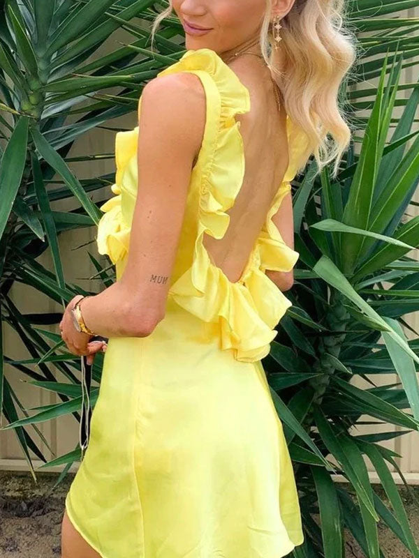 Zinnia™ - Yellow Ruffle Kleid