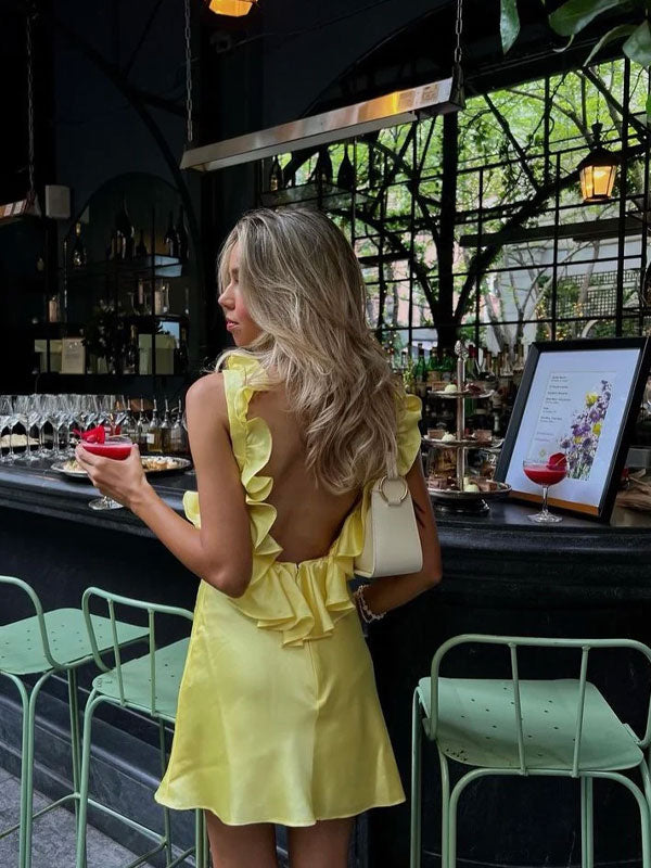 Zinnia™ - Yellow Ruffle Kleid
