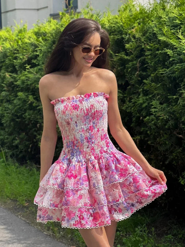 Rosaline - Elegantes ruffle Kleid
