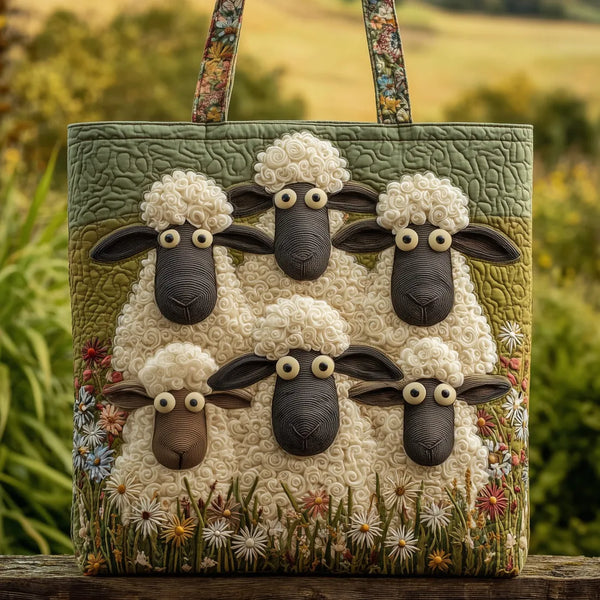 Handgefertigte Tasche | Sechs Schafe