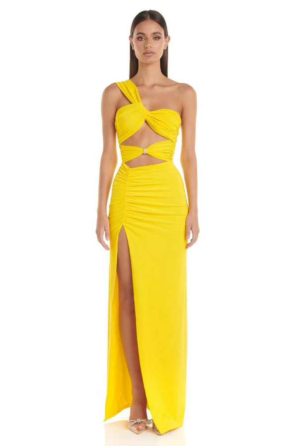 Zikora™ - Maxikleid mit Cut-Outs und einseitigem Schlitz