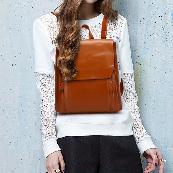 Hannelore - Vintage Rucksack-Handtasche mit Steppmuster
