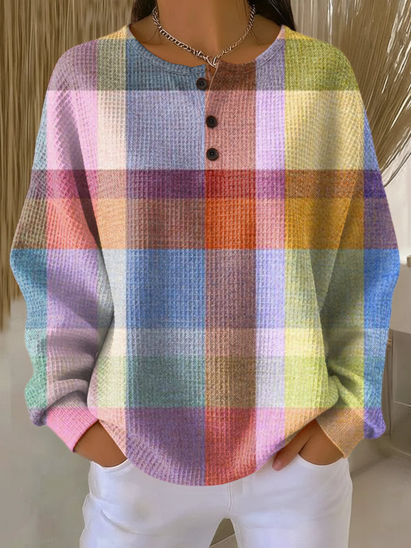 Alba™ | Pullover mit pastellfarbenem Karomuster