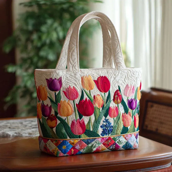 Handgefertigte Tasche | Tulpengarten