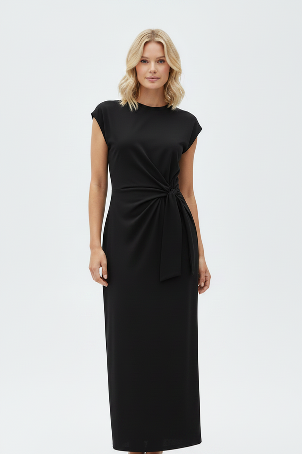 Scarlette - figurbetontes gestreiftes Kleid mit Bindegürtel