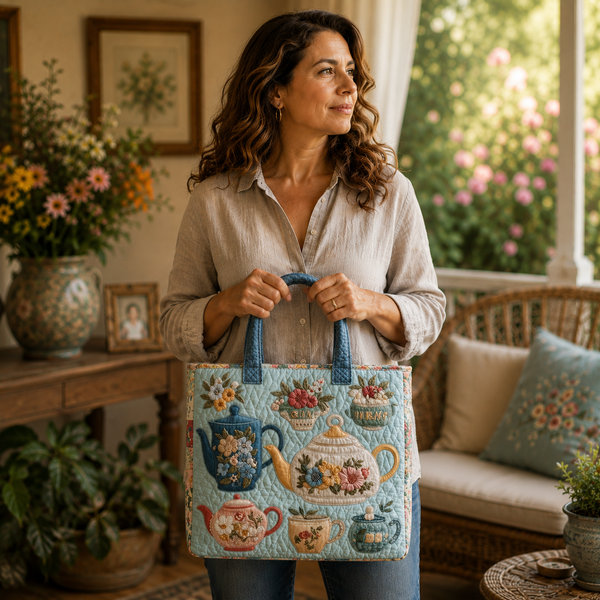 Handgefertigte Tasche | Blumenmuster