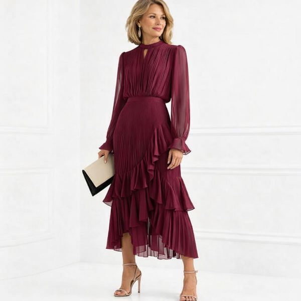 Vera - elegantes plissiertes Kleid