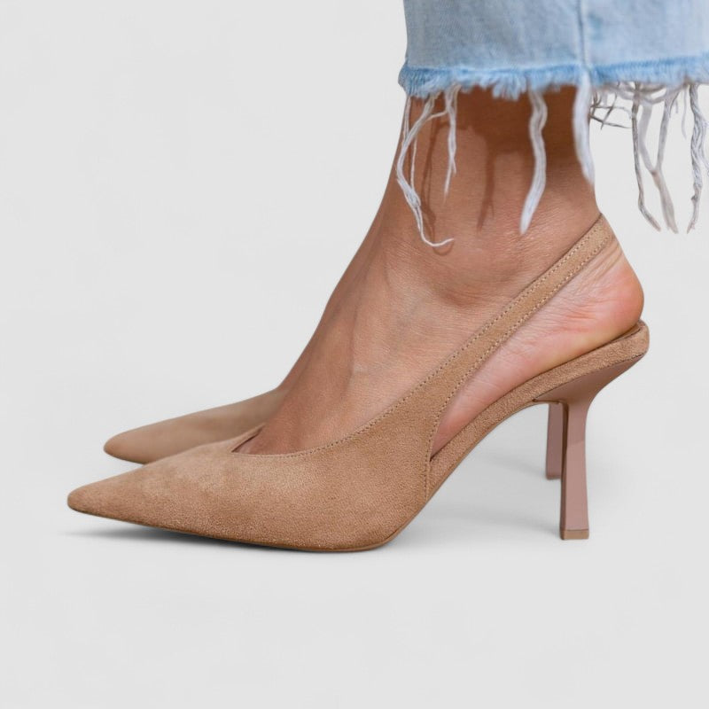 Marlena - Nude-Slingback-Pumps mit schmalem Absatz