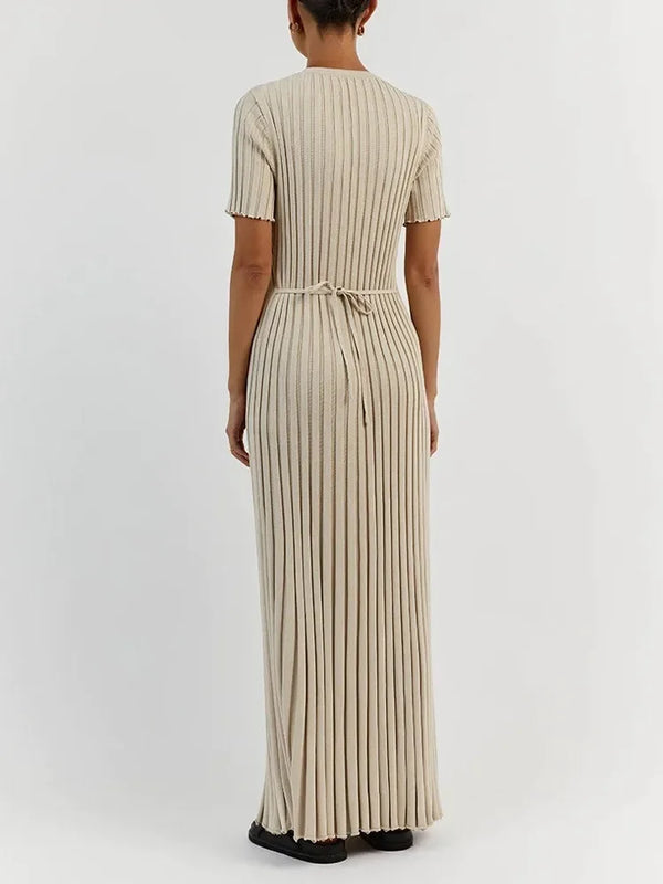 Maxi - langes Strick-Maxikleid