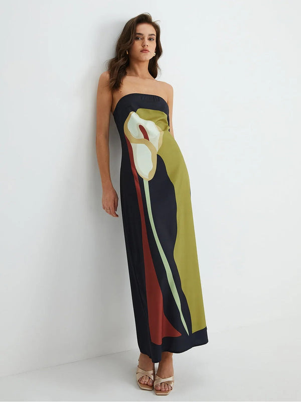 Harper - trägerloses Maxikleid
