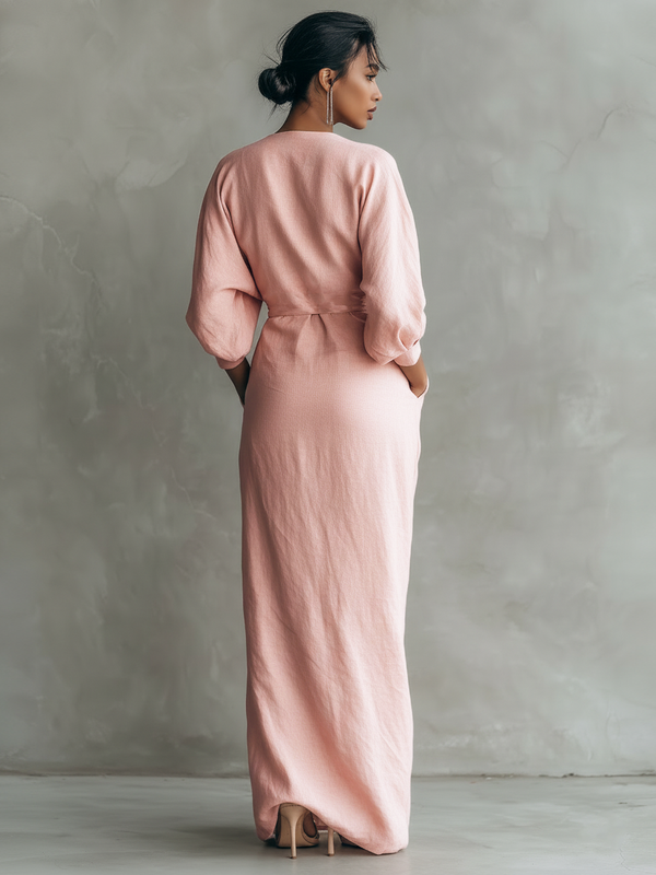 Julianna - minimalistisches Wickel-Maxikleid