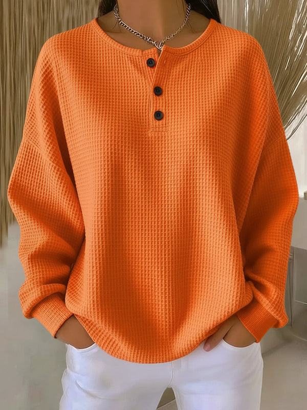 Marta™ | Schlichter Pullover in Waffelstrick