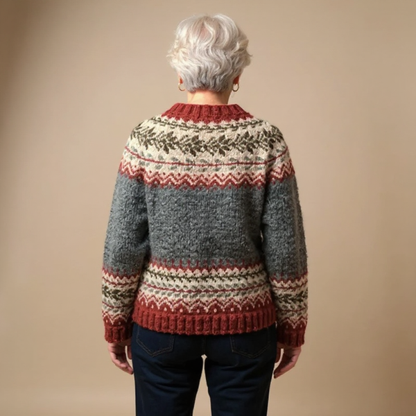 Jessica™ | Strickpullover im Vintage-Island-Stil