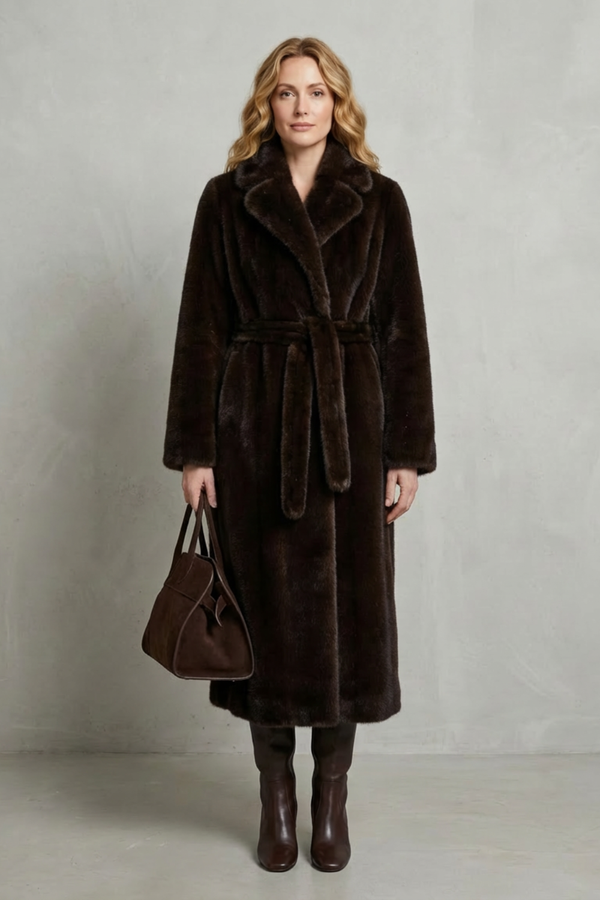 Willow™ | Langer Oversize Mantel aus Kunstfell