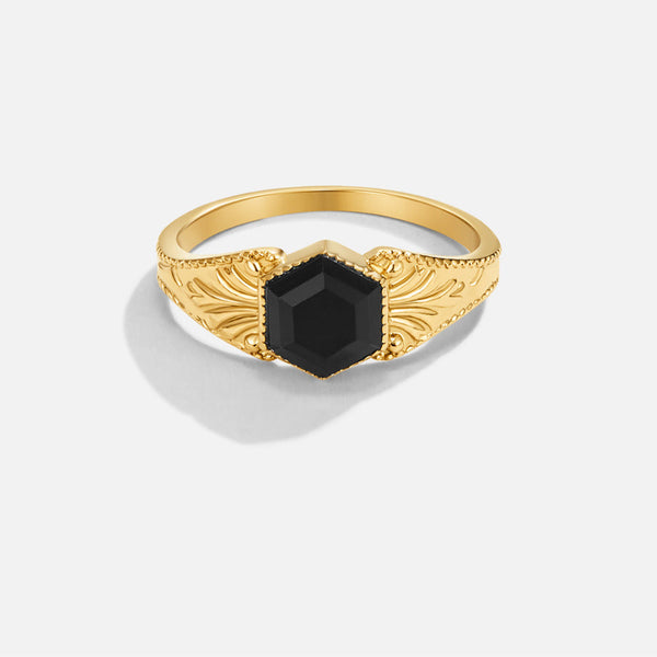 Victoria – Ring mit schwarzem Onyxstein