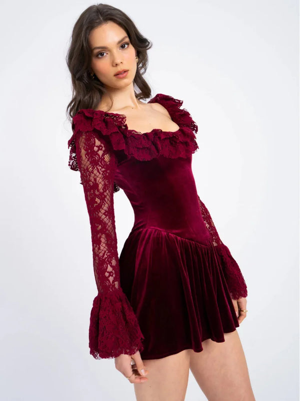 Joyce™ - Romantic Samt Kleid