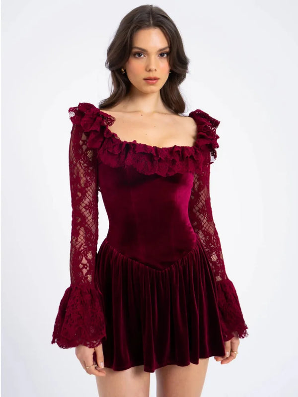 Joyce™ - Romantic Samt Kleid