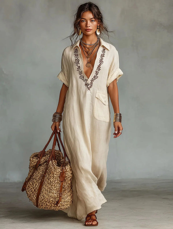 Marta - Boho-Maxikleid mit Blumenprint
