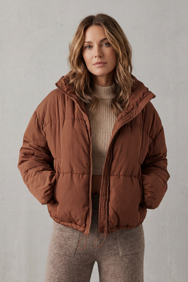 Fern™ | Kuschelige cropped Steppjacke