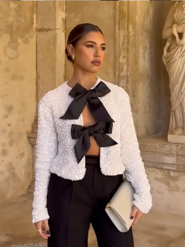 Imani™ - Glitzernde Schleife Top