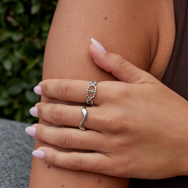 Yulia – Kettenring aus Silber