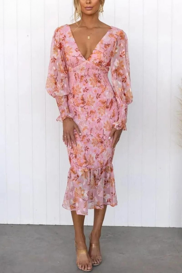 Megan - Midikleid mit Blumenprint