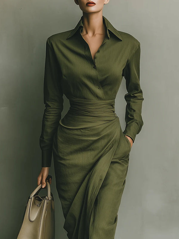 Hera - Elegantes taillenbetontes Maxikleid