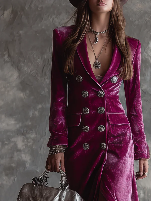 Victoria | Samt-Blazerkleid