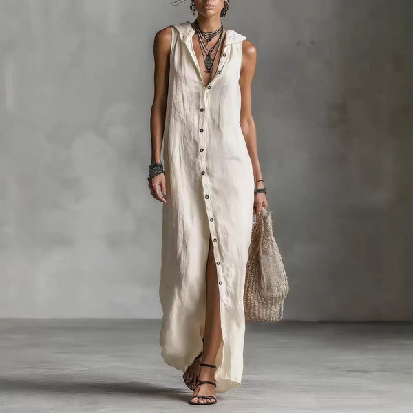 Kamila - lässiges, ärmelloses langes Kleid