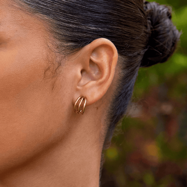 Anaya – Dreifache Goldcreolen