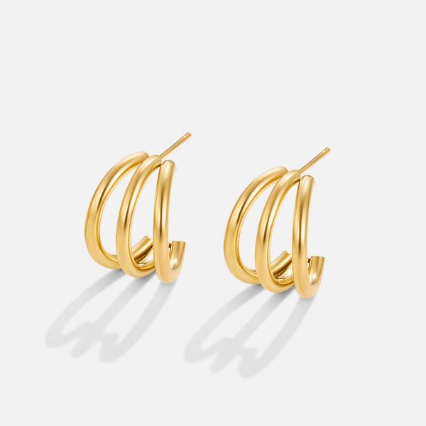 Anaya – Dreifache Goldcreolen