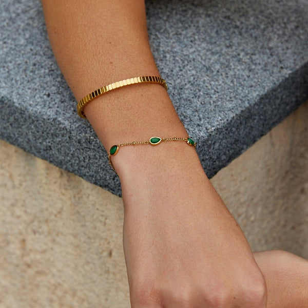 Arizona - Grünsteinarmband