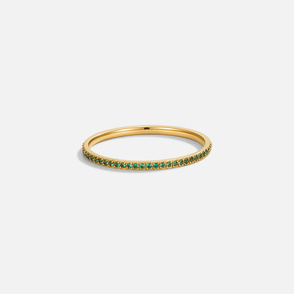 Esmeralda – Eternity Ring mit grünen Kristallen