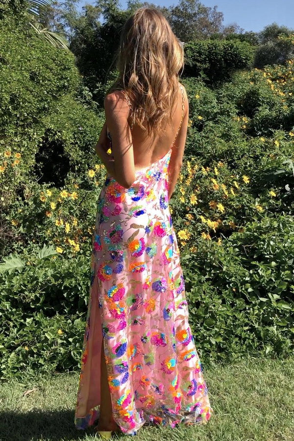Penelope™ - Blumen Schlitz Kleid