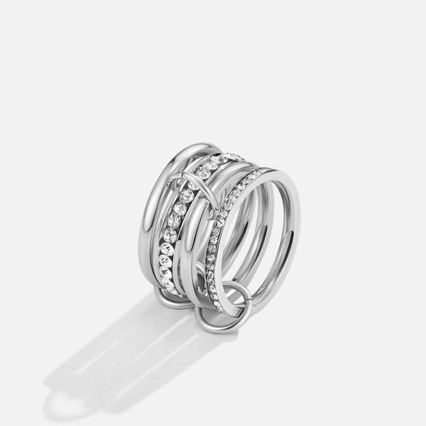Verena – Mehrreihiger Ring mit Kristallen