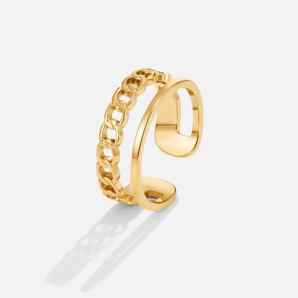 Celine – Kettenring im Layer-Stil