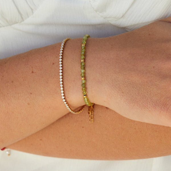 Elisa - Armband aus grünen Peridotperlen