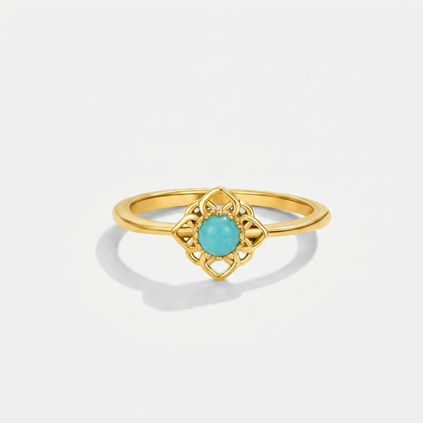 Violetta – Vintage Ring mit Opal und Ornament