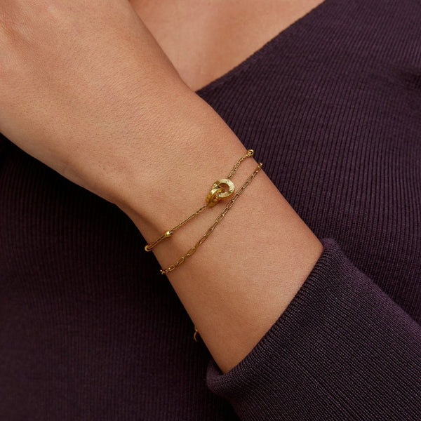 Rosa - Mehrlagiges Eternity Loop Armband