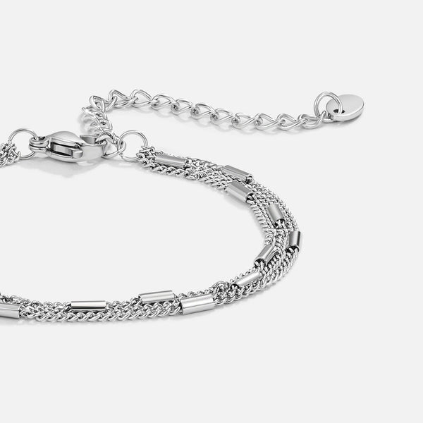 Sophia - Mehrlagiges silbernes Alia-Armband